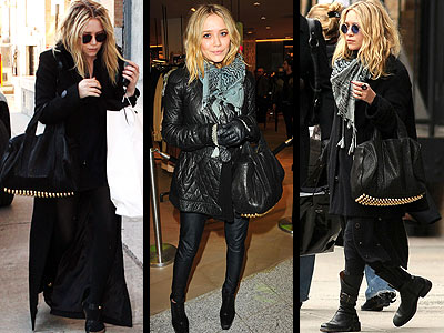 Mary Kate Olsen with her Alexander Wang coco mini duffel